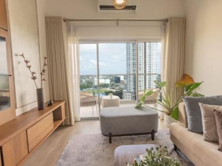 Living Room - Brand New Iconic Galaxy highest category 2 bedrooms furnished apartment rent -Rajagiriya