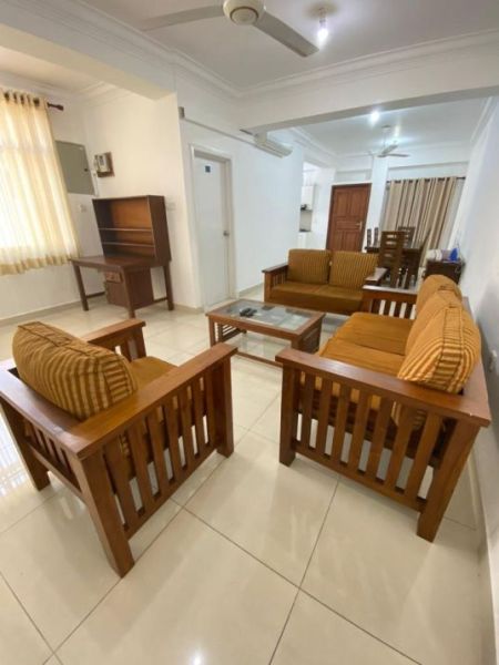 Living Room - 3BHK  Fully Furnished Apartment for Long-Term Rental in Colombo-05. (CSMP601)