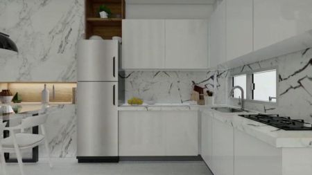 Kitchen - 4 Bedroom House Construction in Hikkaduwa / Rs. 24.7 million / 73000 USD / Rs.246 Laks (Construction Cost)