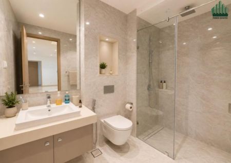Bathroom - Turkish & Italian Furnished 3BR Above 40th Floor – Panoramic Sea Views, Ready to Move In Today | The Address 606