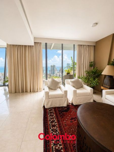 Living Room - ALTAIR - 4 Room Sloping Sea View Fully Furnished Luxury Apartment for RENT - Colombo 2  (AR-223)