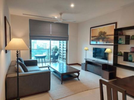 Living Room - The Grand - 02 Bedroom Furnished Apartment for Rent in Colombo 07 (A2849)-RENTED