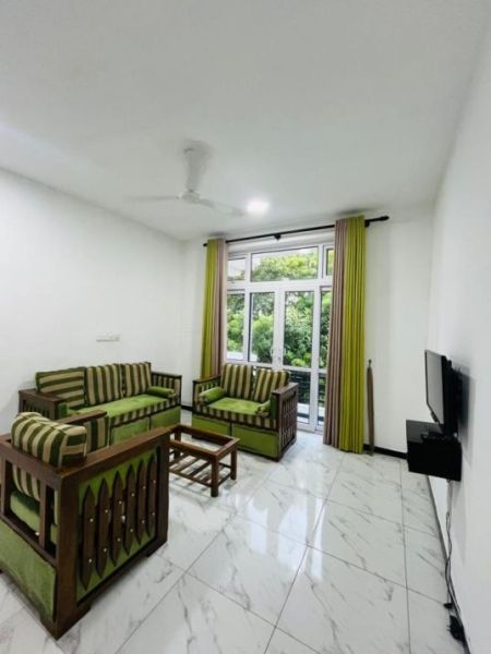 Living Room - 2-Bedroom Fully Furnished Apartment Short-Term Rental in Dehiwela. (Property Code: CSM201)