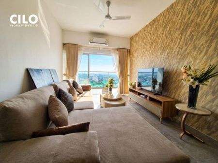 Living Room - Luxury Upgraded 2-Bedroom Apartment for Rent at Iconic Galaxy, Rajagiriya