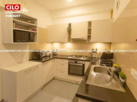Kitchen - Iconic Galaxy 3 bedrooms furnished apartment at Rajajgiriya for immediate rent 