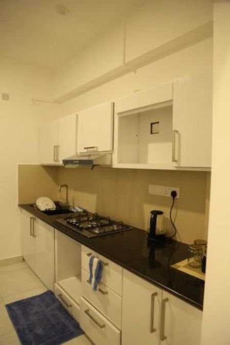 Kitchen - 3 Bedroom Spacious Duplex Apartment for Rent - Colombo 6, The Wonder Residencies | LKR 400,000 Per Month (EM867)