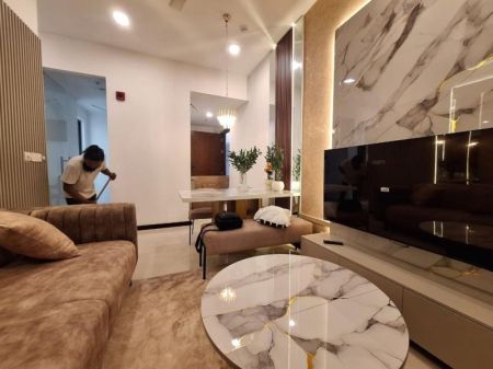 Living Room - 2 bedrooms fully furnished apartment at Trizen Colombo 2 rent 