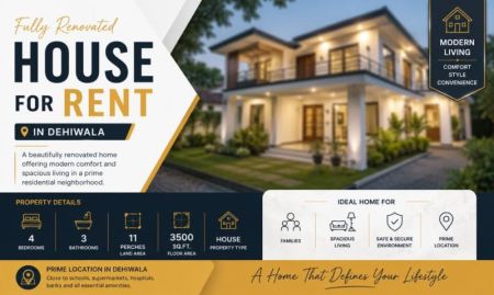 Exterior - (NR688) Fully Renovated House for Rent in Dehiwala