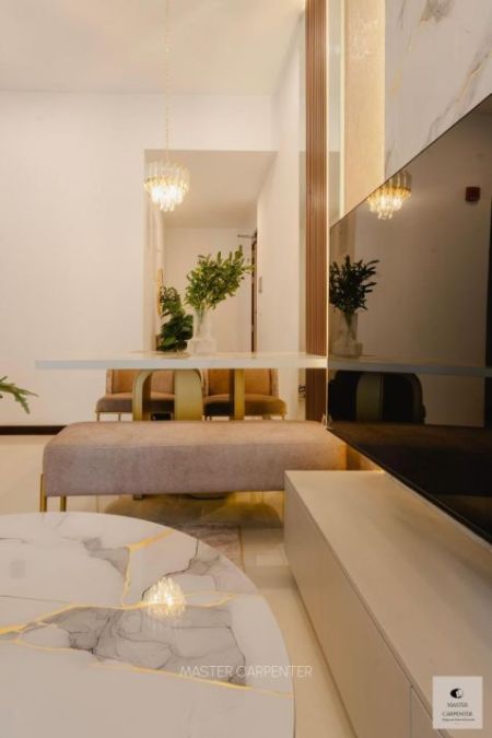 Living Room - 2 Bedroom Luxury Apartment for Rent - Colombo 2, Trizen Residencies | LKR 550,000 Per Month (EM884)