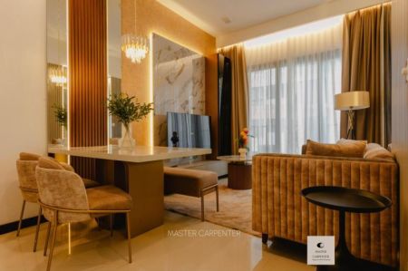 Living Room - 2 Bedroom Luxury Apartment for Rent - Colombo 2, Trizen Residencies | LKR 550,000 Per Month (EM884)