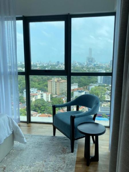 Living Room - 447Luna tower 3 bedrooms furnished apartment at Colombo 2 rent 