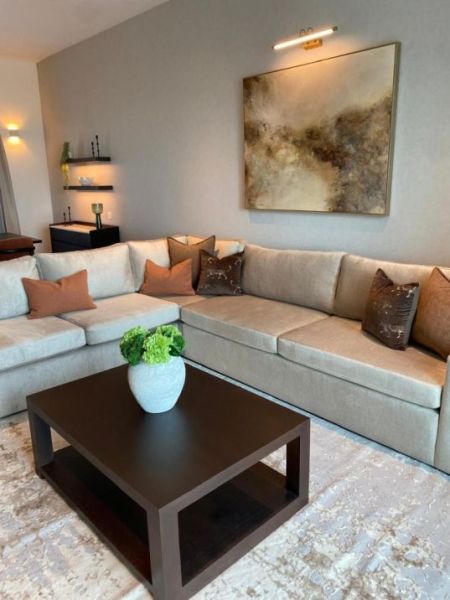 Living Room - 447Luna tower 3 bedrooms furnished apartment at Colombo 2 rent 