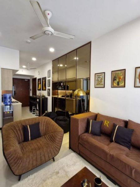 Living Room - 1 Bedroom Apartment for Sale at Trizen, Colombo 2 / LKR 67M (EM065VE)