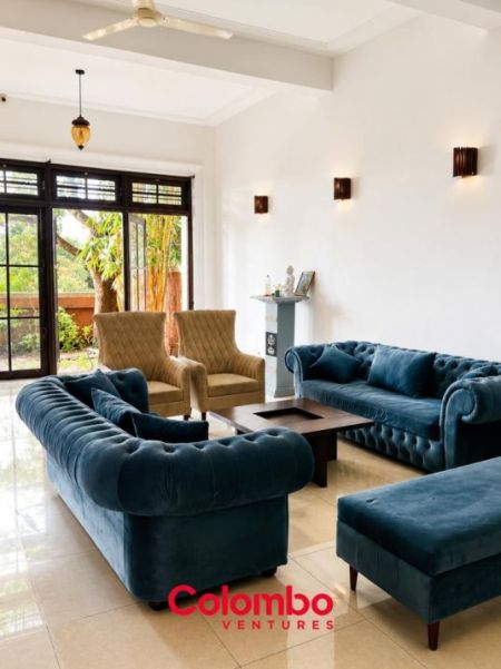 Living Room - 4 Room Fully Furnished Pet Friendly Modern House for RENT / LEASE - Thalapathpitiya, Nugegoda bordering Madiwela, Kotte 