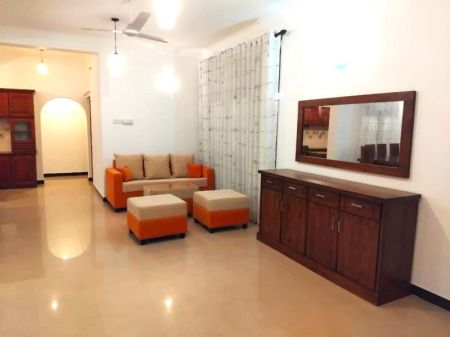 Living Room - Fully Furnished 4-Bedroom House for Rent in Akuregoda, Battaramulla
