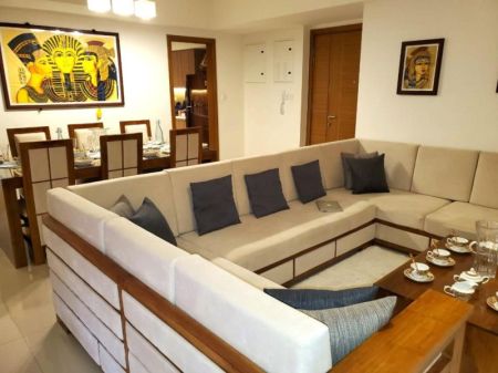 Living Room - Fully Furnished 3-Bedroom Apartment for Sale – Peterson Tower, Havelock City, Colombo 05