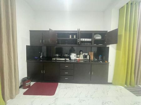 Kitchen - Fully Furnished 2-Bedroom Apartment Available for Short-Term Stay in Dehiwela. (Property Code: CSM201)
