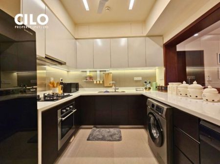 Kitchen - Cinnamon life 2 bedrooms furnished Lotus tower view  apartment at Residence tower for rent -Colombo 2 