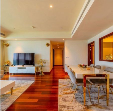 Living Room - 3 Bedroom Fully Furnished Apartment for Rent – Astoria Residences