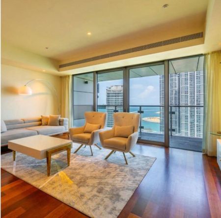Living Room - 3 Bedroom Fully Furnished Apartment for Rent – Astoria Residences