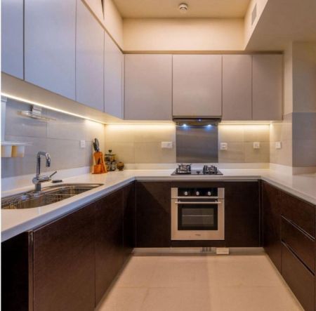 Kitchen - 3 Bedroom Fully Furnished Apartment for Rent – Astoria Residences