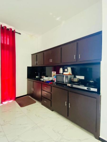 Kitchen - Fully Furnished 2-Bedroom Apartment Available for Long-Term Rent in Dehiwala. (Property Code: CSM301)