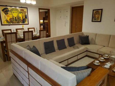 Living Room - Beautifully Furnished 3-Bedroom Apartment for Sale – Havelock City, Colombo 05