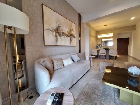 Living Room - Iconic Galaxy 2 bedrooms elegantly furnished apartment immediate sale - Rajajgiriya 