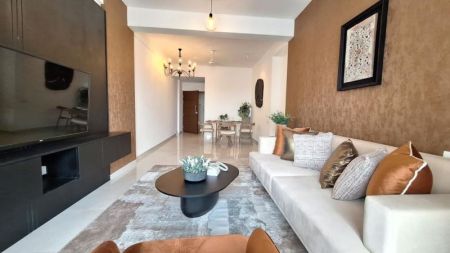 Living Room - Iconic galaxy higher floor fully furnished unit at Rajajgiriya sale 