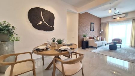 Living Room - Iconic galaxy higher floor fully furnished unit at Rajajgiriya sale 