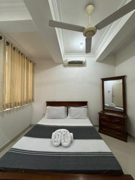 Bedroom - Fully Furnished 3-Bedroom Apartment for Short-Term Rental in Kalubowila. Property Code: CSA401