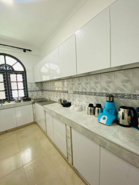 Kitchen - Fully Furnished 3-Bedroom Apartment Available for Short-Term Stay in Colombo 06. Property Code: (CSPL302)