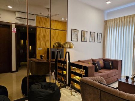 Living Room - Trizen 1 BR Higher Floor Fully Furnished Apartment for Sale 