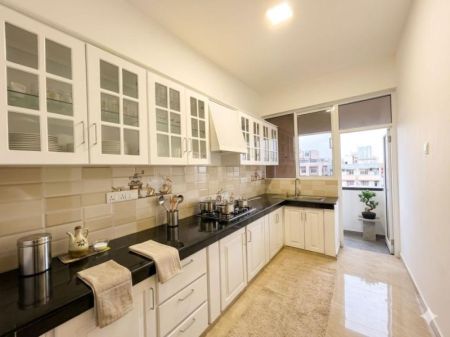 Kitchen - Wellawatta Modern 3-Bedroom Apartment | Land Side For Sale