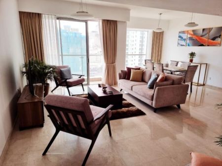 Living Room - 2 Bedroom Fully Furnished Apartment for Rent - Colombo 3, Emperor Residencies | USD 1,650 Per Month (EM929)