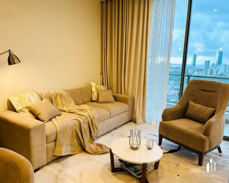 Living Room - The Grand, Ward Place - 03 Bedroom Apartment for Rent - Fully Furnished - Colombo 07