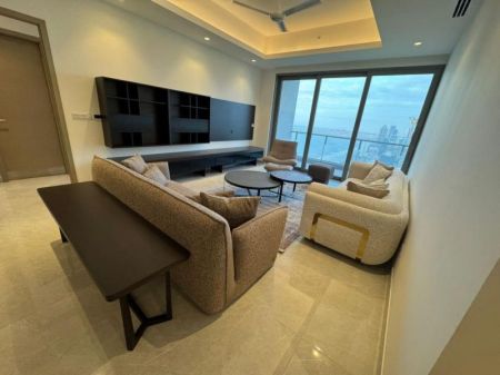 Living Room - Fully Furnished 3 Bed Apartment for rent in 606 The Address