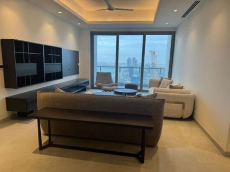 Living Room - Fully Furnished 3 Bed Apartment for rent in 606 The Address