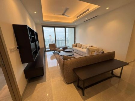 Living Room - Fully Furnished 3 Bed Apartment for rent in 606 The Address