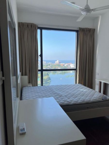 Bedroom - Furnished 2BR Apartment for Rent at Capitol TwinPeaks – Colombo 02