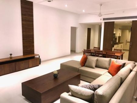 Living Room - Clearpoint Residencies 03 Bedroom Furnished Higher Floor Apartment for sale in Rajagiriya 