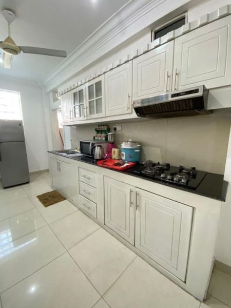 Kitchen - Fully Furnished 3-Bedroom Apartment Available for Long-Term Stay in Colombo 05. (Property Code: CSMP601)