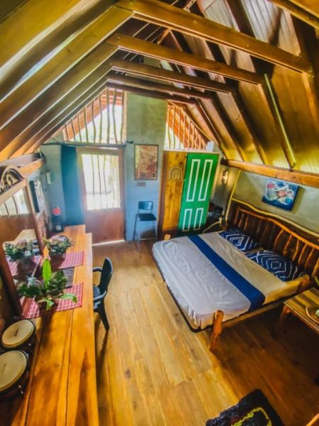 Living Room - 🌿 Spring Valley Chalets & Adventure Treehouse with Stunning Paddy Fields, mountain & River Views 
