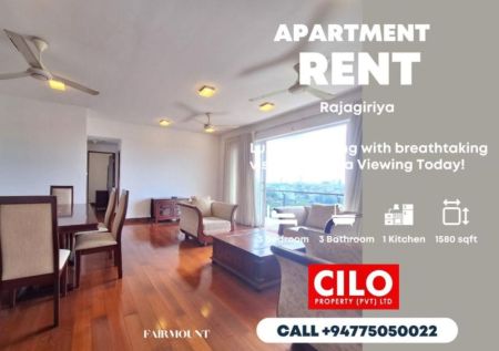 Living Room - Fair mount 3 bedrooms furnished apartment at Rajagiriya - Rent 