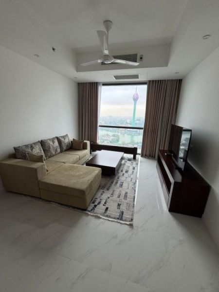 Living Room - 🏢 Luxury Apartment For Rent – Capital Twin Peaks, Colombo 02 - PDA230
