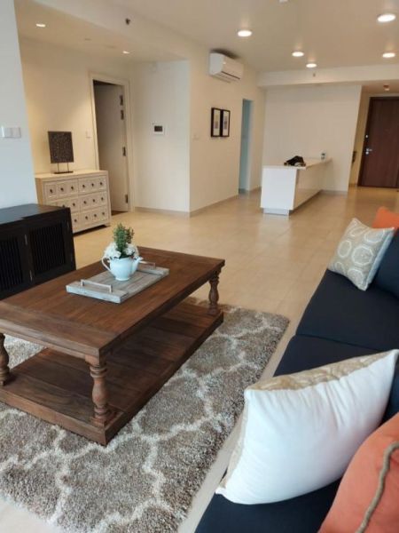 Living Room - 2 Bedroom Furnished Apartment for Rent at Colombo City Center 
