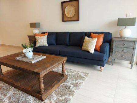 Living Room - 2 Bedroom Furnished Apartment for Rent at Colombo City Center 