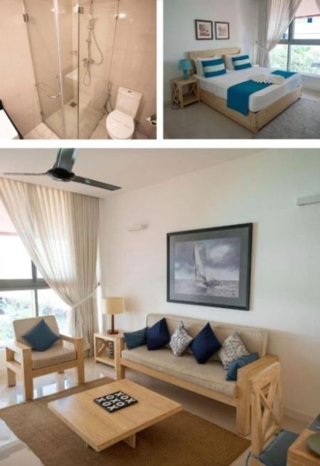 Living Room - Duplex Ocean View 03 Bedrooms Apartment For Sale In Galle 