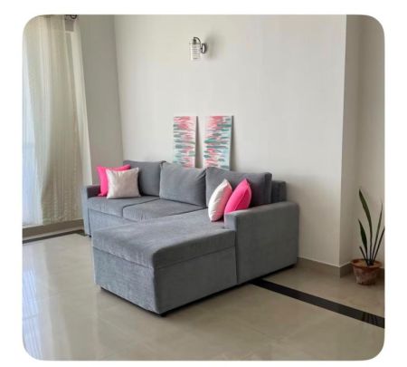 Living Room - 🏢 Fully Furnished 3-Bedroom Apartment for Rent – Allium Tower, Colombo 06 - PDA240