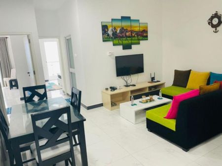 Living Room - Sea view, 02 Bedroom apartment for rent at Blue ocean Hotel Road Mount Lavinia (ARS144)